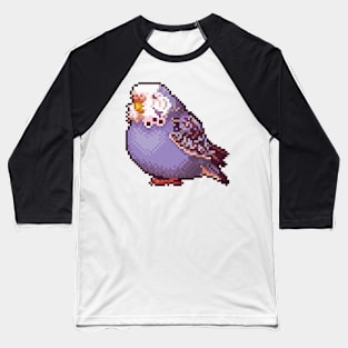 Pixel Blue Budgie Baseball T-Shirt